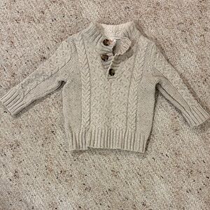 Cat and Jack Cozy Cable Knit Sweater - Cream